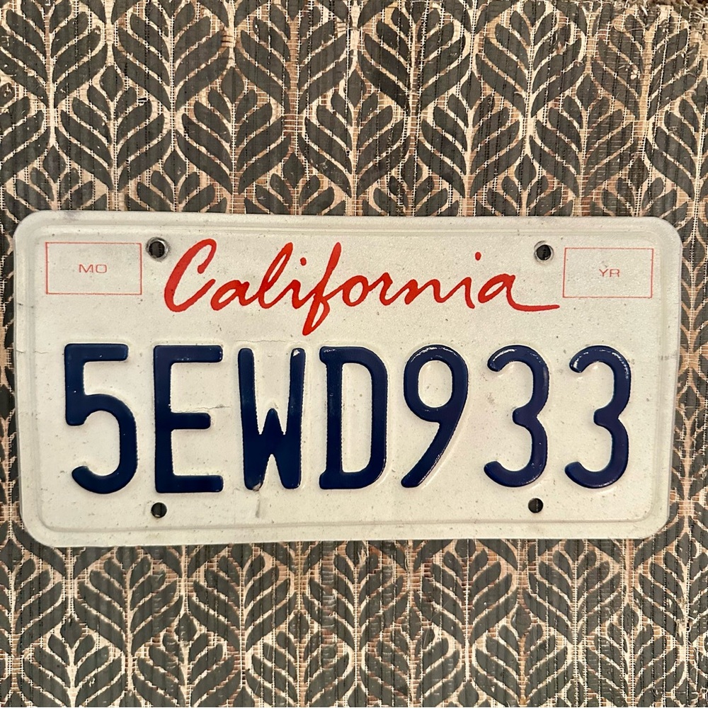 California License Plate